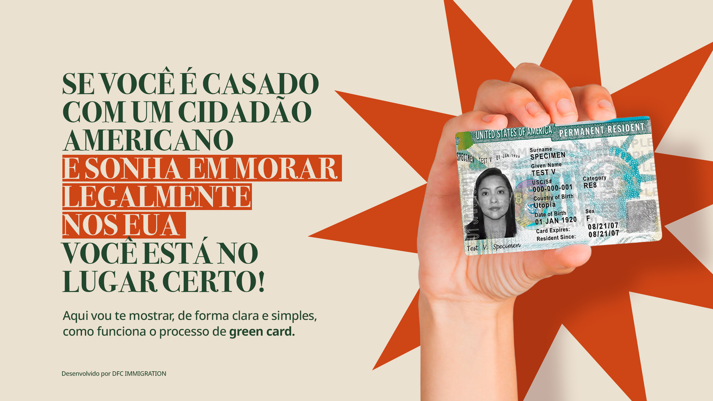 Capa do Guia de Green Card por Casamento